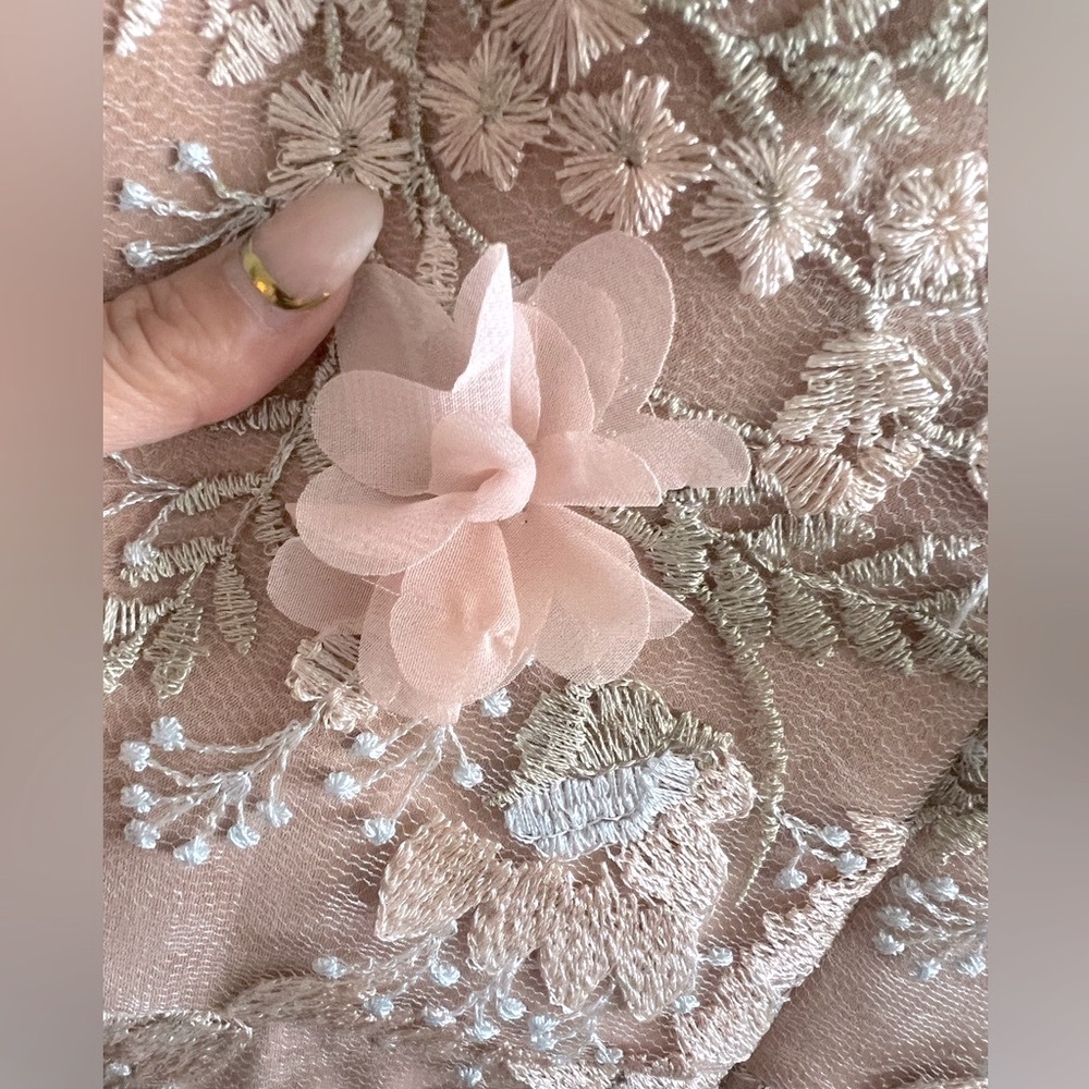 🪷🤍DRESS THE POPULATION SIDNEY A-LINE ANKLE GOWN🤍🪷 - Picture 6 of 14
